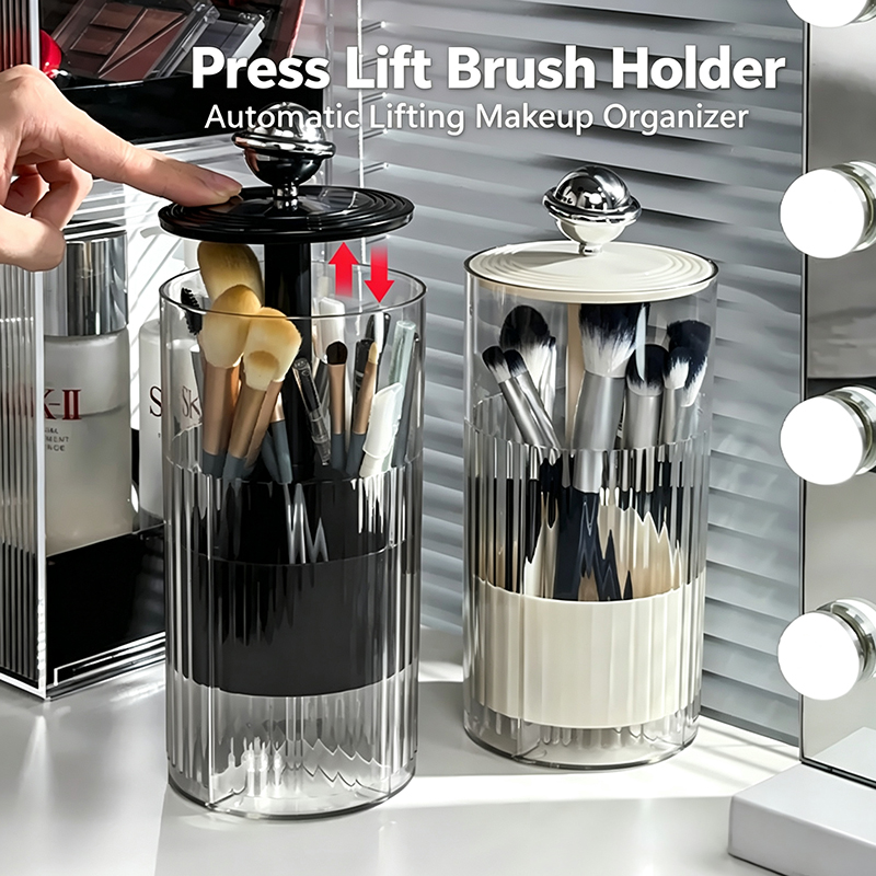 Luxury Skincare And Makeup Brands - Automatic Lifting Makeup Brush Holder Dust